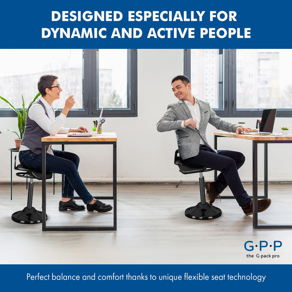 Standing Desk Stool – Ergonomic 360° Swivel Chair with Adjustable Height (19.6–29.8 in) for Comfortable Sitting or Leaning