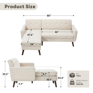 L Shaped Couch, 80