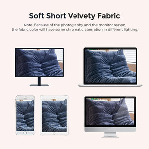 Bean Bag Chairs for Adults, Giant Bean Bag Chair, Memory Foam Beanbag Chair, One-Piece Foam Padding, Bean Bag Sofa for Living Room, Dorms, Apartments, Reading Corner (Blue Grey Plush)