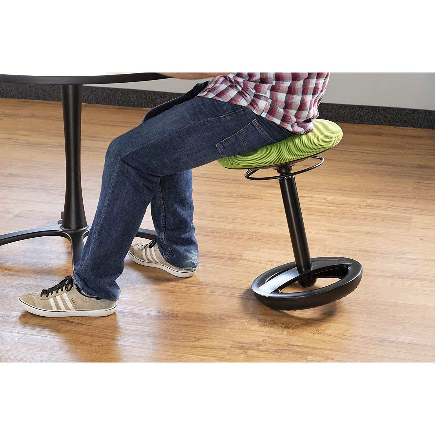 Twixt Active Movement Seating Chair, Ergonomic Support, Adjustable Height, Green Mesh