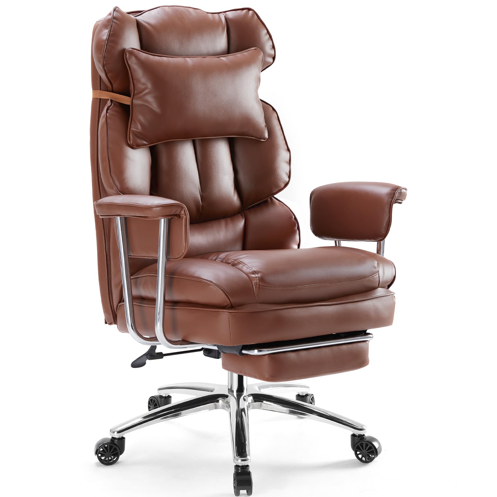 Executive Home Office Chair | Ergonomic Big & Tall High Back with Footrest, Lumbar Support & 360° Swivel