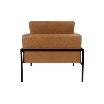 Modern Metal Frame Accent Chair| Home Décor|Accent Chairs for Living Room & Bedroom - Carmel Faux Leather