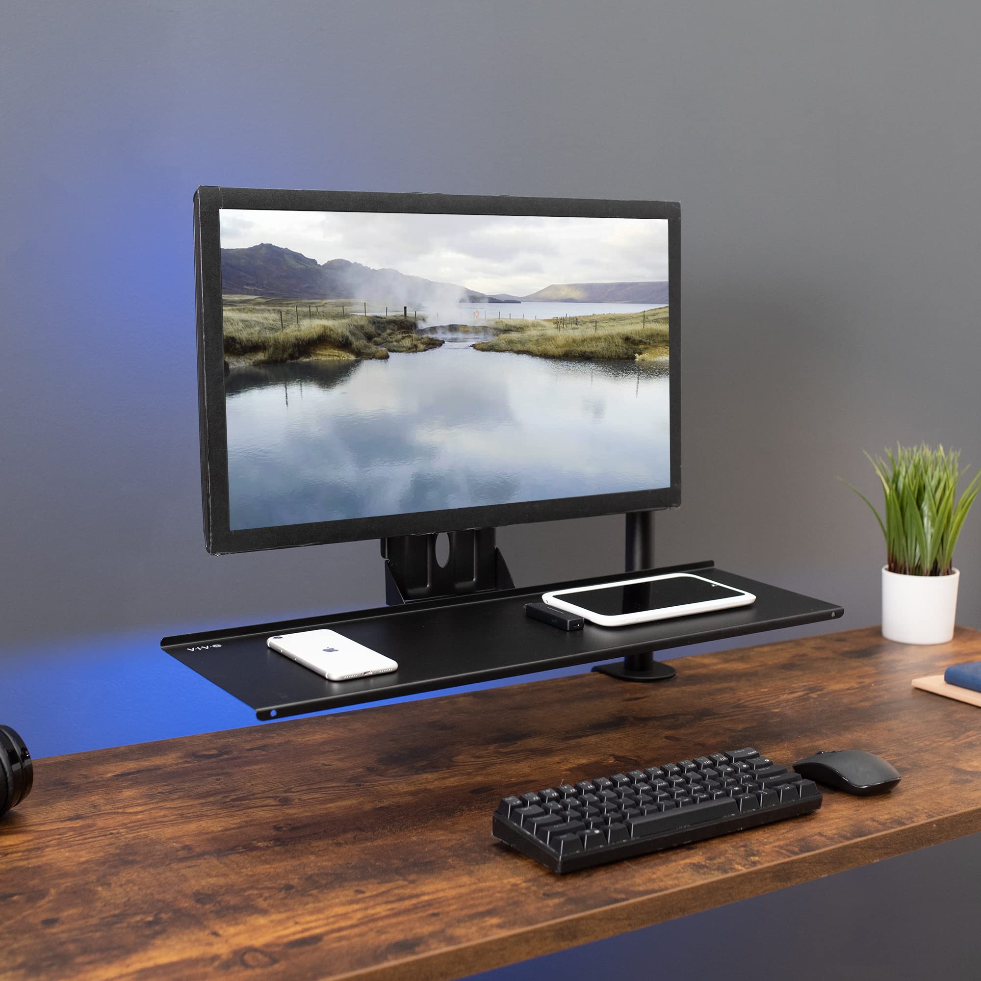 Computer Keyboard and Mouse Platform Tray VESA Mount Attachment 25.5 x 8 inch Surface (MOUNT-KB03)