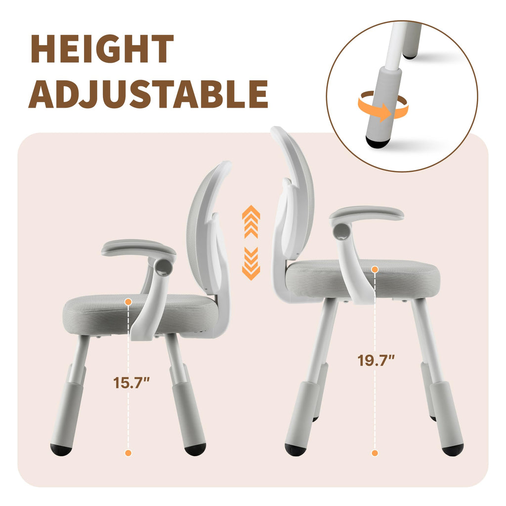 Kids Desk Chair, Kids Study Chair,Height-Adjustable with Back Support, Ergonomic Design, Multifunctional for Study, Work & Dining – Ideal for Boys & Girls' Bedrooms & Schools