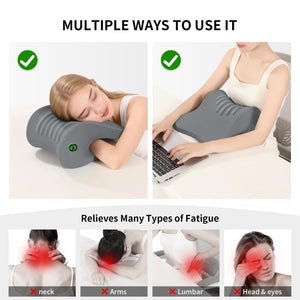 Ergonomic Office Chair Headrest, Adjustable Neck Support Pillow with Removable Washable Cover, Universal Head Rest Attachment for Office Chairs, Wheelchairs, Desk Chair Napping (Gray)