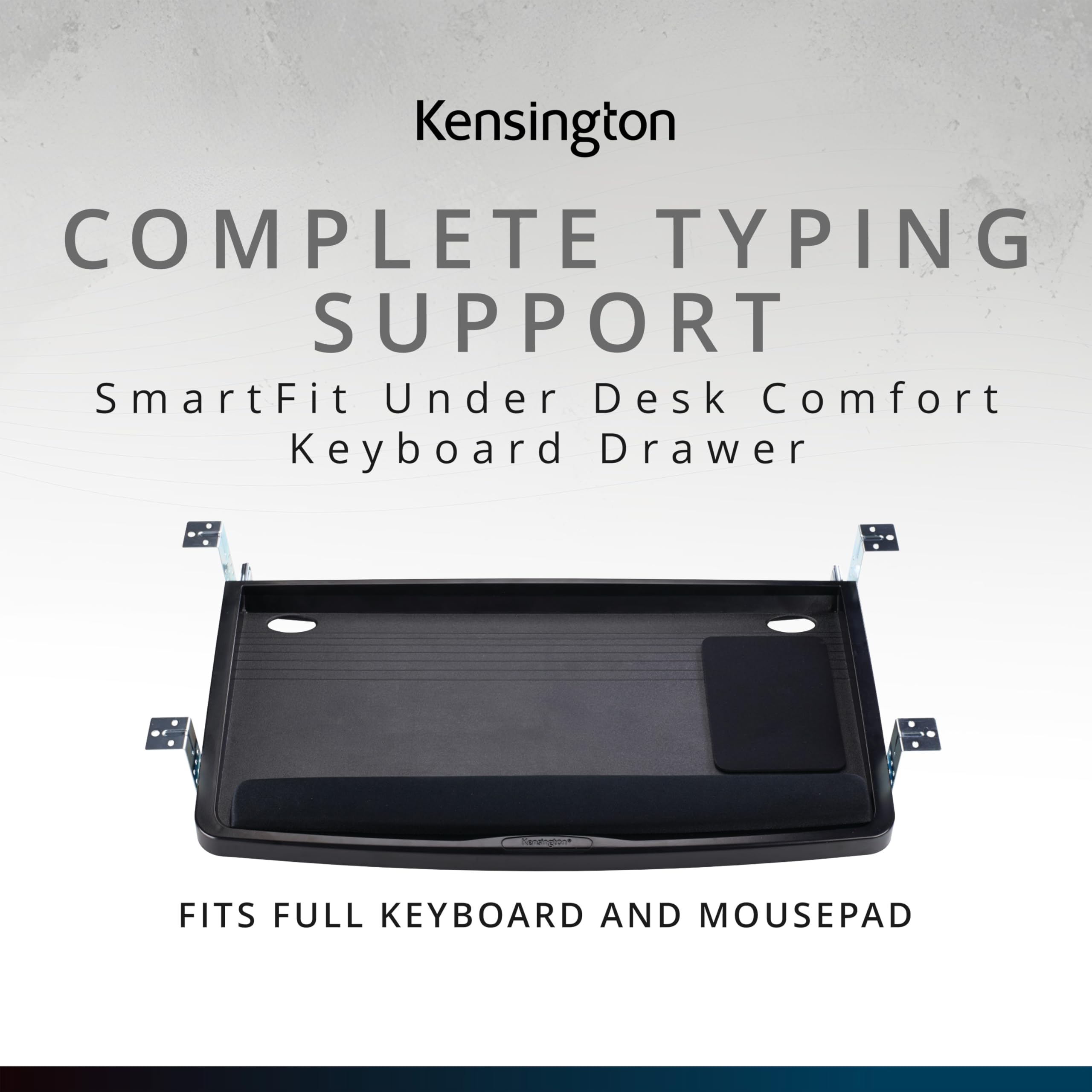 Keyboard Tray Under Desk, SmartFit Ergonomic Slide-Out Keyboard Drawer with Cable Management, Extra-Wide Height Adjustable Keyboard Holder, 24.5" x 11.75", Black K60004US