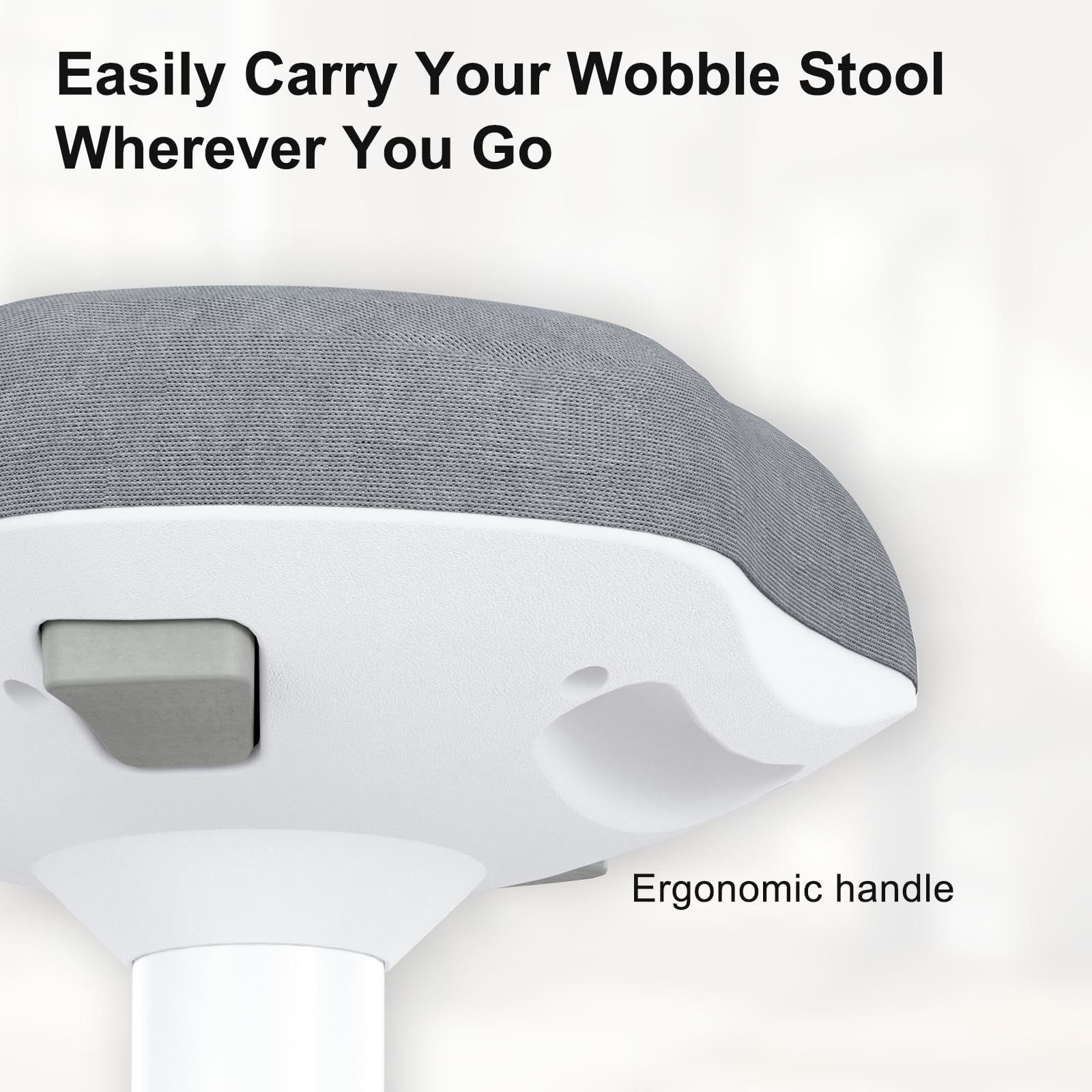 Adult Wobble Stool - Anti-Fatigue Standing Desk Stool with 360° Rocking Non-Slip Curved Base, Height Adjustable 22-32 Inch Standing Chair for Home & Office,Light Wood