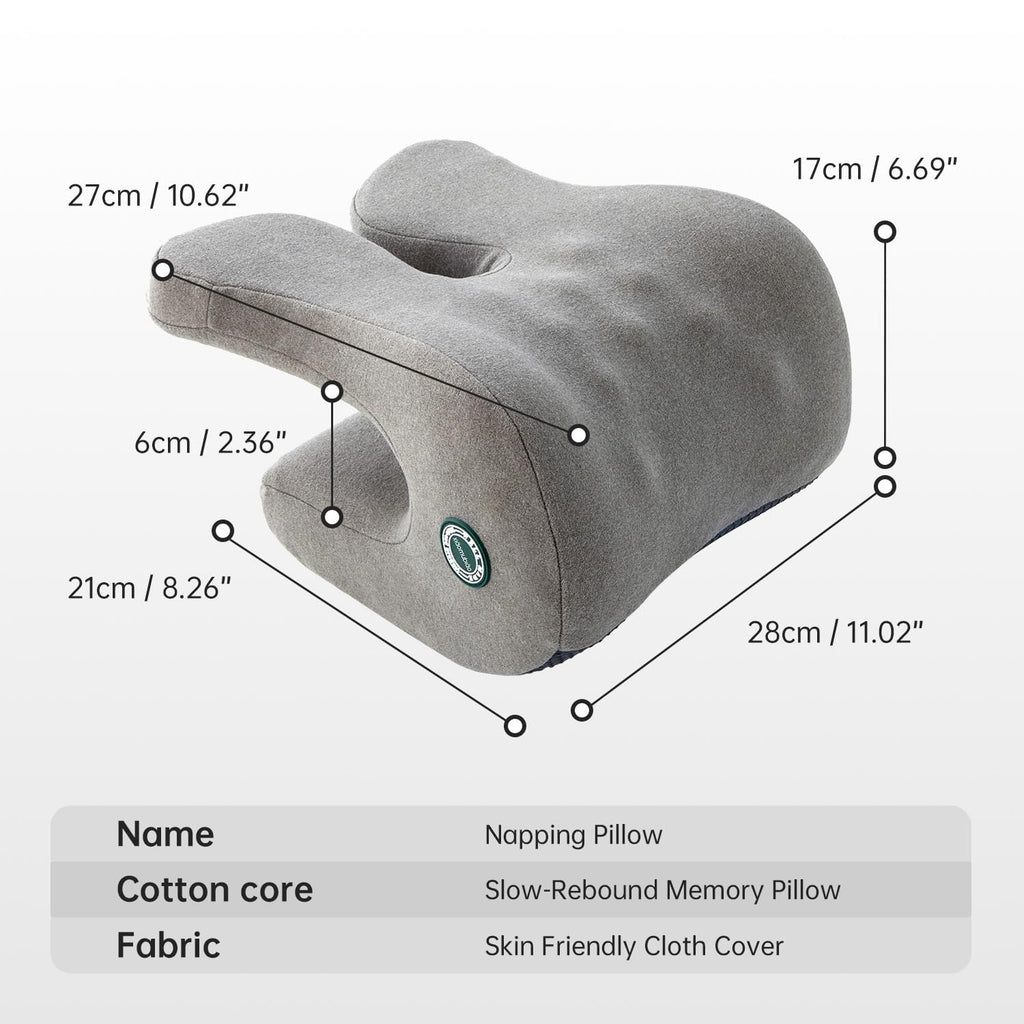 Headrest Office Chair Neck Pillow Ergonomic Memory Foam Desk Pillow for Napping - Multifunctional Comfort for Adult Workstations,Neck Support Pillow Chair for Car, Office, Gaming