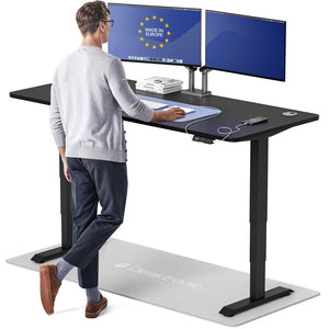 HomePro Standing Desk 70x30 — Made in Europe, Ergonomic Sit Stand Home Office Desk, Electric Height Adjustable, Dual Motor, USB & USB-C Charging, Wobble-Free, Touchscreen, 3 Memory Presets