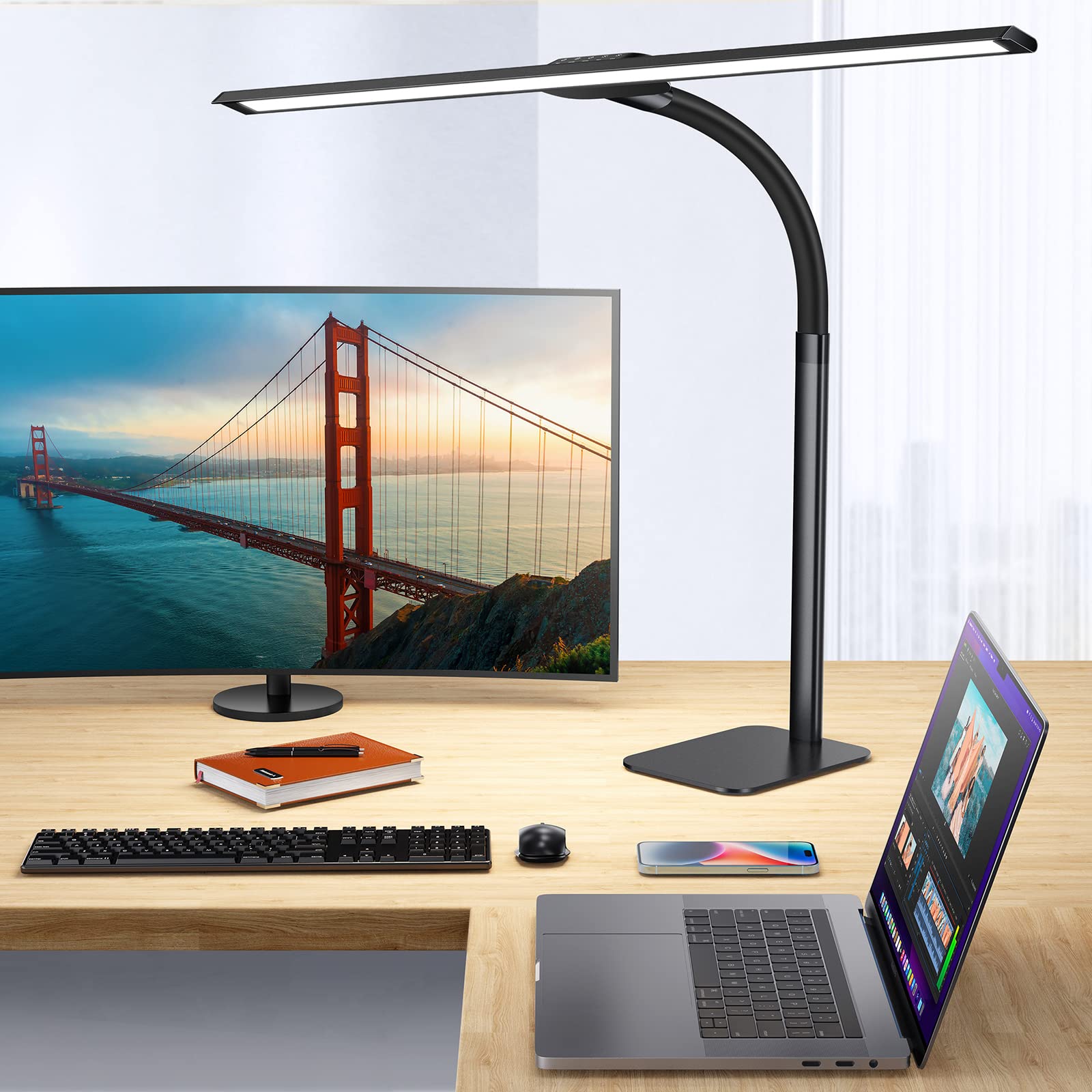 LED Desk Lamp, 24W Architect Desk Lamps with Base 31.5