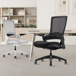 Swivel Executive Chair, Adjustable Ergonomic Computer Chair with 3D Armrest and Lumbar Support, Mesh Backrest Task Chair for Home Office Conference Room