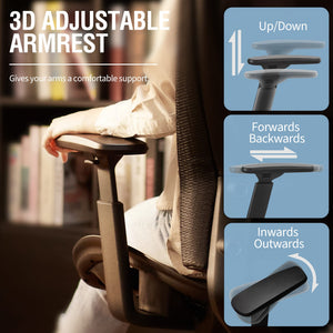 Ergonomic Office Chair | Black Mesh Computer Desk Chair with Lumbar Support & Adjustable Height