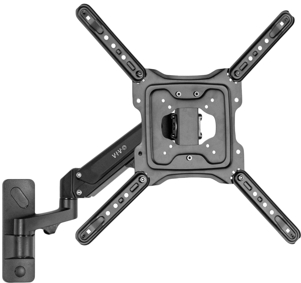 Premium Aluminum Single TV Wall Mount for 23 to 55 inch Screens, Adjustable Arm, Fits up to VESA 400x400, Black, MOUNT-G400B