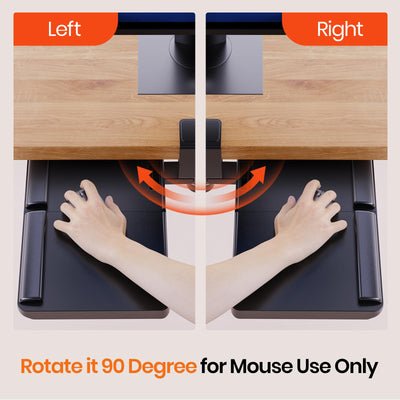 Keyboard Tray Under Desk with 360° Rotation, Ergonomic Computer Keyboard & Mouse Tray 25