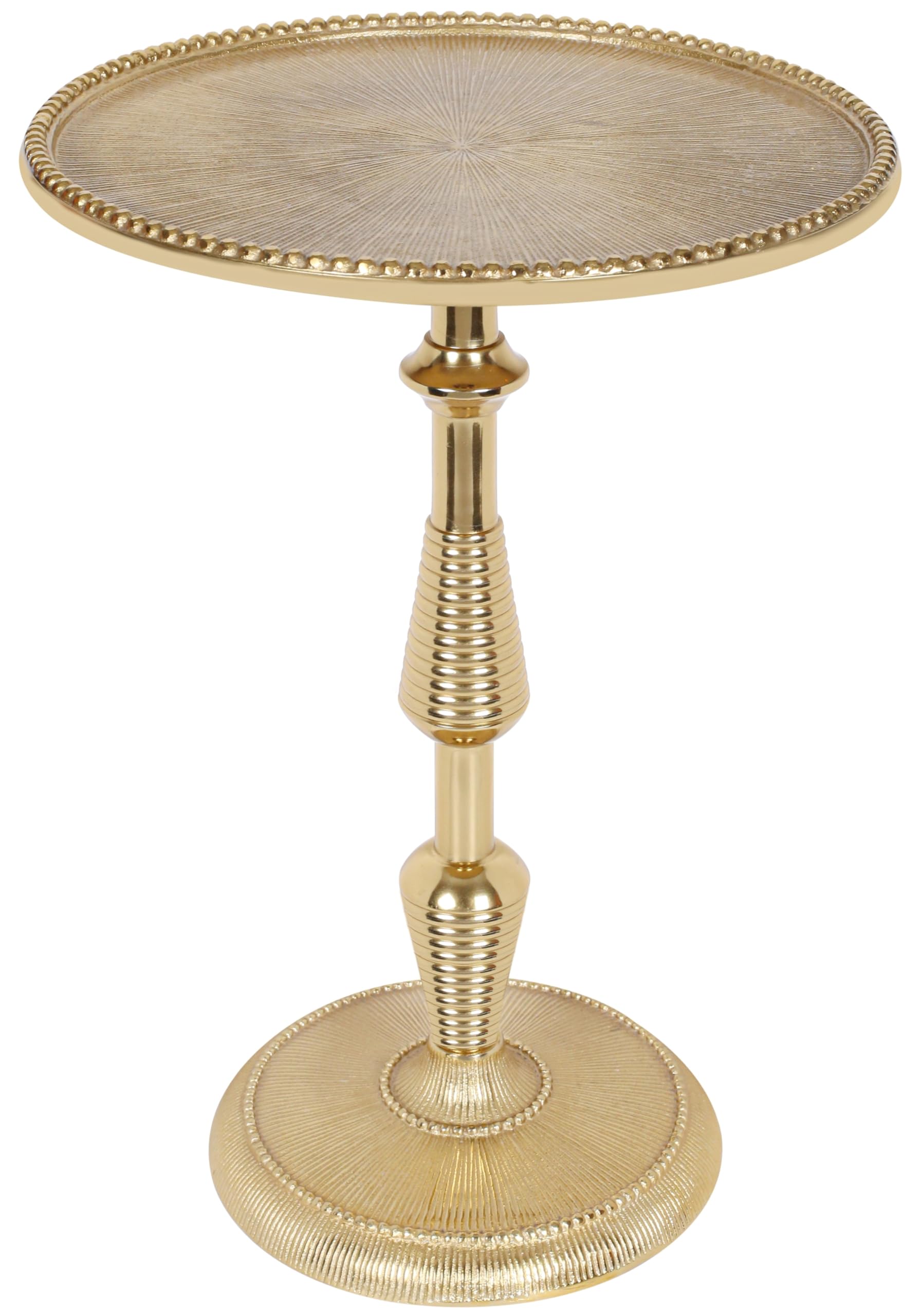 Modern Accent Table End Table for Indoor Use - Small Side Tables for Spaces Living Room, Bedroom, Entryway, Small Spaces Nightstand, Plant Stand (Gold)