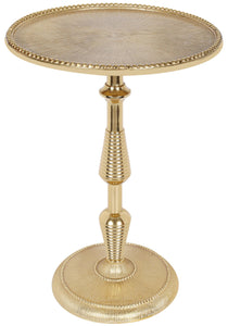 Modern Accent Table End Table for Indoor Use - Small Side Tables for Spaces Living Room, Bedroom, Entryway, Small Spaces Nightstand, Plant Stand (Gold)