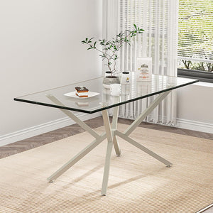 30 Inch Metal Table Base for Dining Room, Heavy Duty Table Legs for Glass, Marble, and Wood Tops, Furniture Legs for Home,Kitchen,Office (Silver)