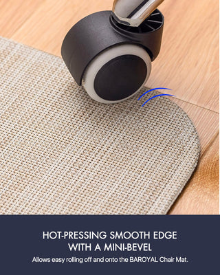 Office Chair Mat for Hardwood Floor Under Desk Computer Rolling Chair Mat for Wood/Tile Floor Non-Slip Heavy Duty Desk Rug PVC Plastic Hard Floor Protector 36