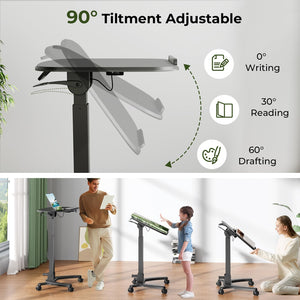 Foldable Mobile Standing Desk, 27