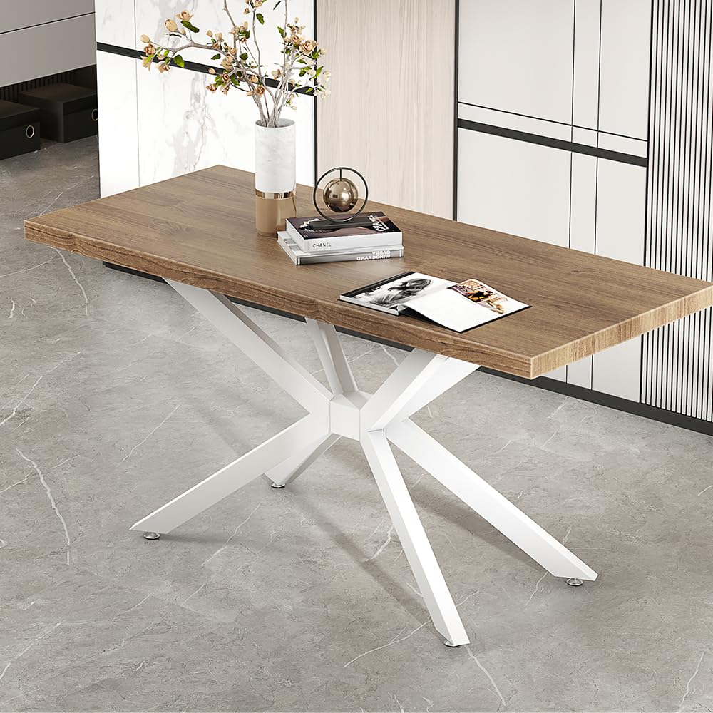 Modern Table Base 29" Metal Dining Table Legs with Suction Cups, Desk Base for Marble,Glass,Wood Top, Furniture Legs for Coffee Table, Home,Kitchen, Office (White)