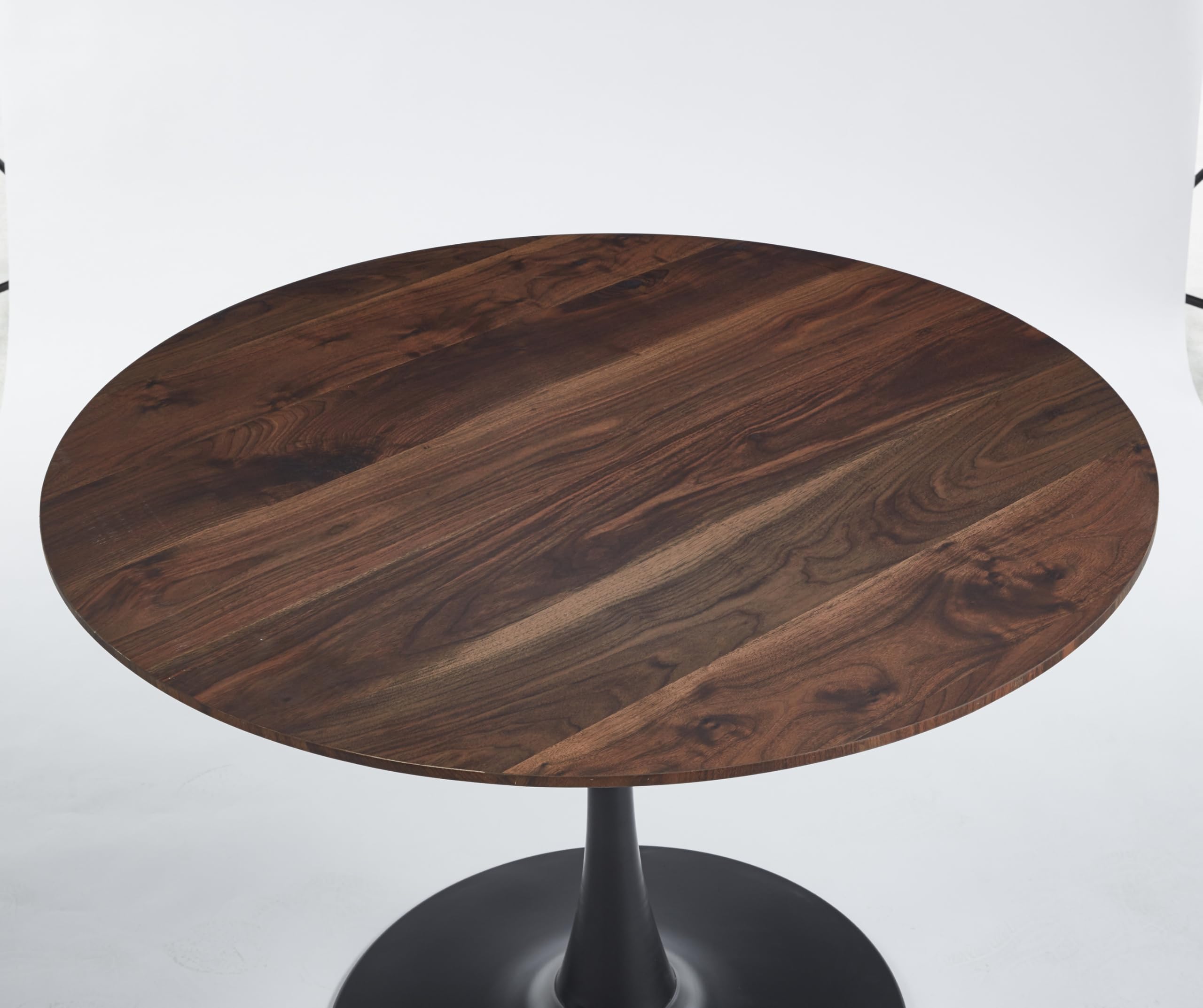 42" Round Tulip Dining Table, Mid-Century Tulip Table Kitchen Tulip Dining Table 2-4 People with MDF Table Top &Metal Base for Office Living Room