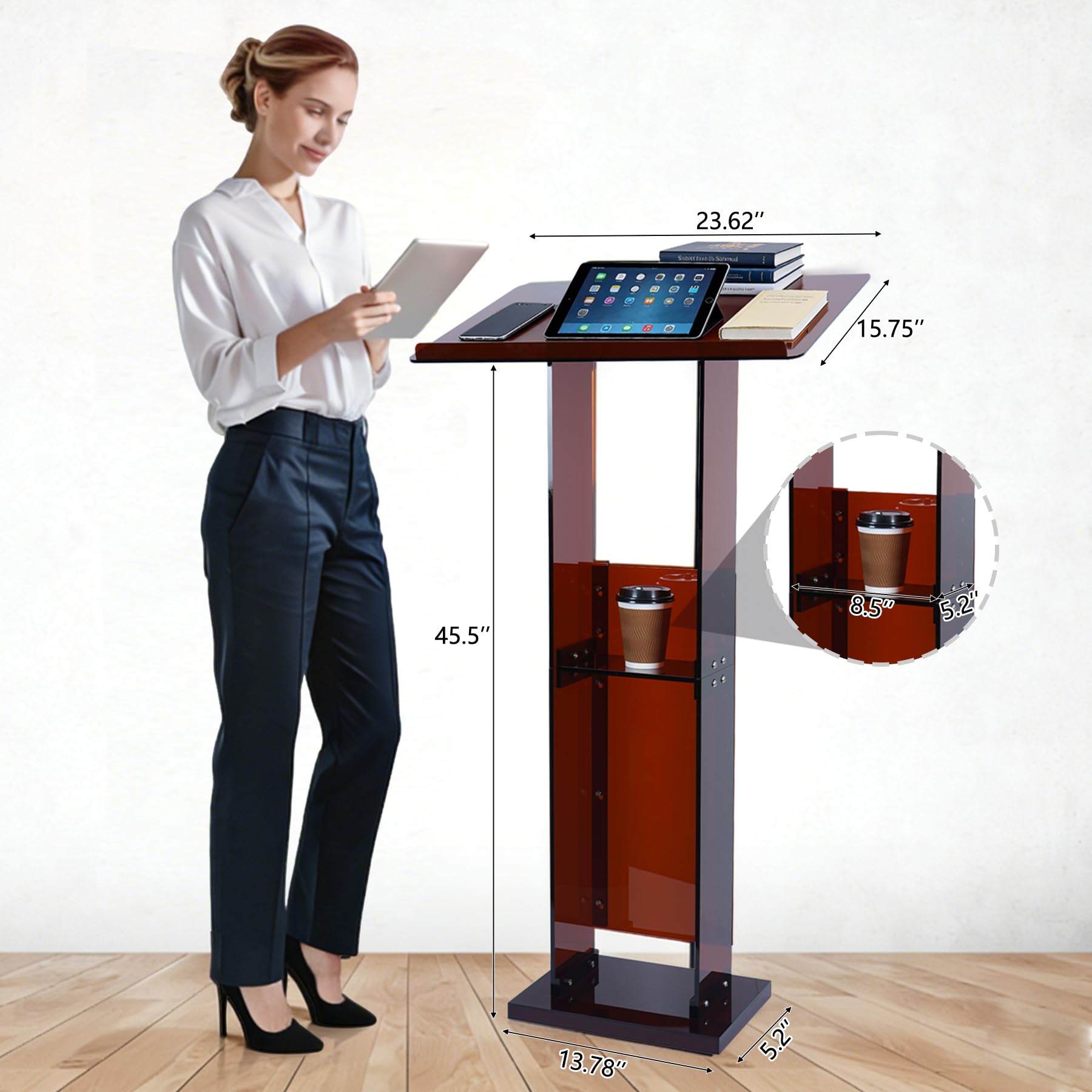 Acrylic Podium Stand 45.5