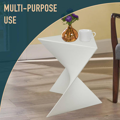 Modern Vanity Side Table, White