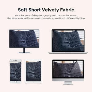 Bean Bag Chairs for Adults, Giant Bean Bag Chair, Memory Foam Beanbag Chair, Bean Bag Sofa for Living Room, Dorms, Apartments, Reading Corner (Black Plush)