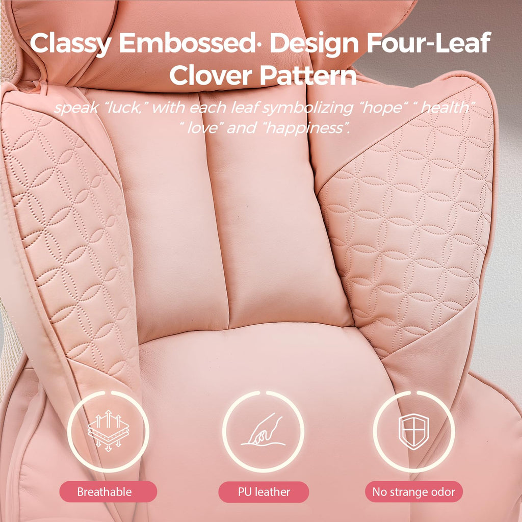 Desk Office Chair Big and Tall Office Chairs Ergonomic Gaming Chairs with Wide Seat Leather High Back Chair with Foot Rest Adjustable Armrests Pocket Spring Lumbar Support