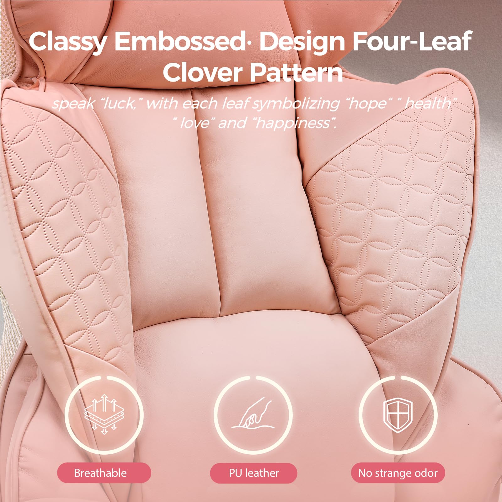 Desk Office Chair Big and Tall Office Chairs Ergonomic Gaming Chairs with Wide Seat Leather High Back Chair with Foot Rest Adjustable Armrests Pocket Spring Lumbar Support
