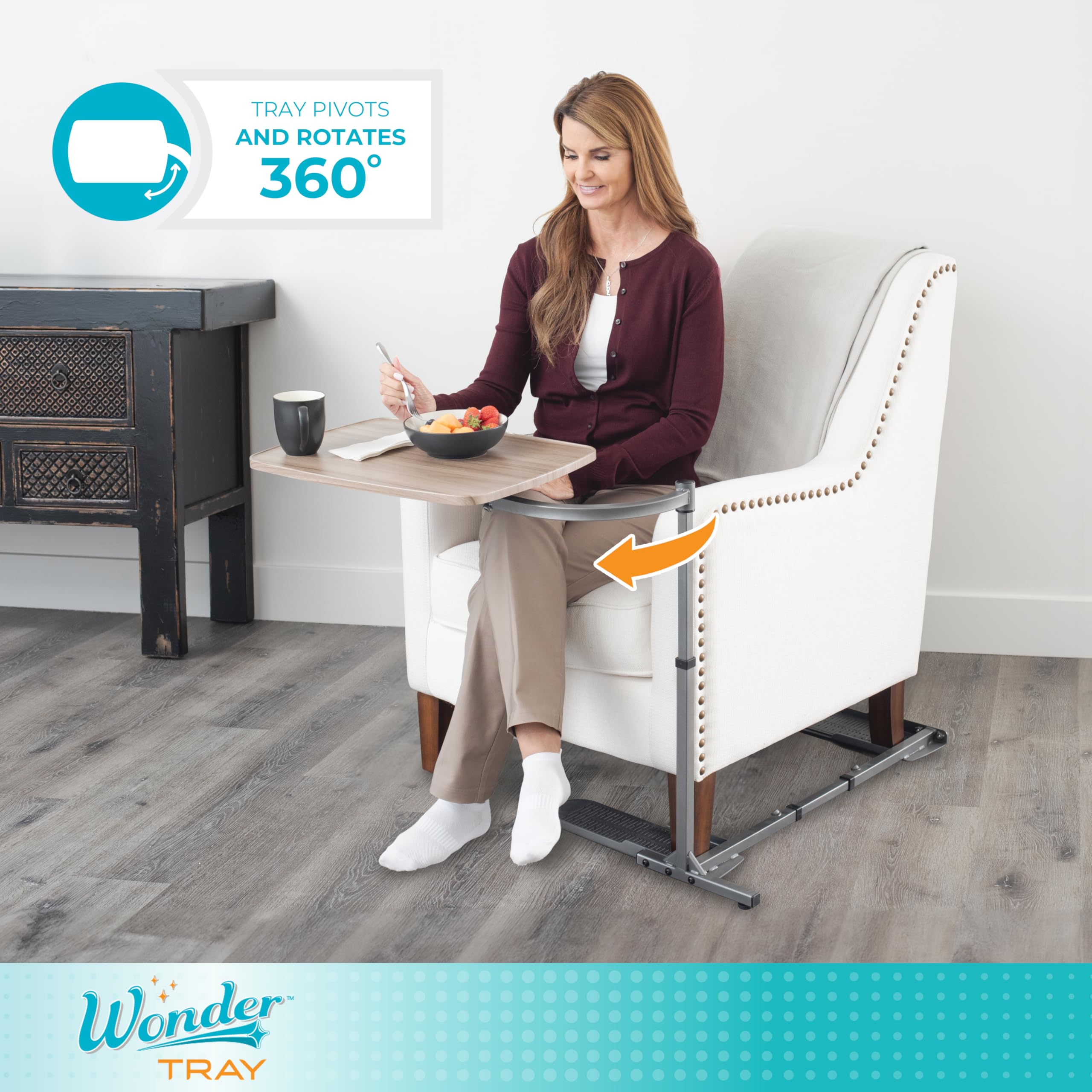 Wonder Tray, Adjustable Swivel Table, Large Laptop Stand, Couch Desk, Side Tables & Gaming Bench