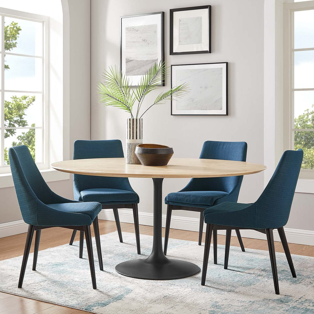 Dining Table, 60", Black Natural