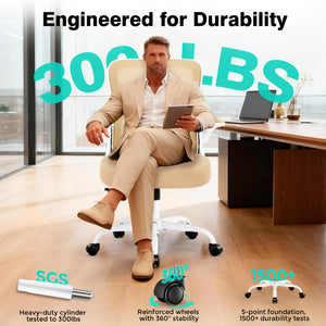 Office Chair - Ergonomic Breathable Mesh Desk Chair with Adjustable Lumbar Support and Flip-up Armrests - Executive High Back Rolling Swivel Comfortable Computer Gaming Chair for Home Office