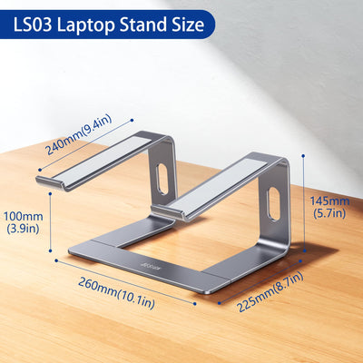 Aluminum Laptop Stand, Ergonomic Detachable Computer Stand, Notebook Holder, Laptop Mount Compatible with Air, Pro, Dell, HP, Lenovo More 10-15.6