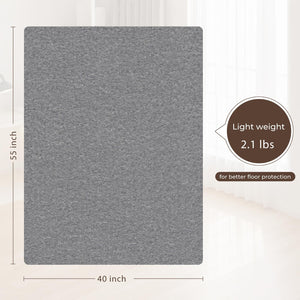 Office Chair Mat,Hard Floor Chair Mat Suitable for Hardwood and Tile Floors,Large Non-Slip Floor Protection Mat,Does Not Pill,Grey(40