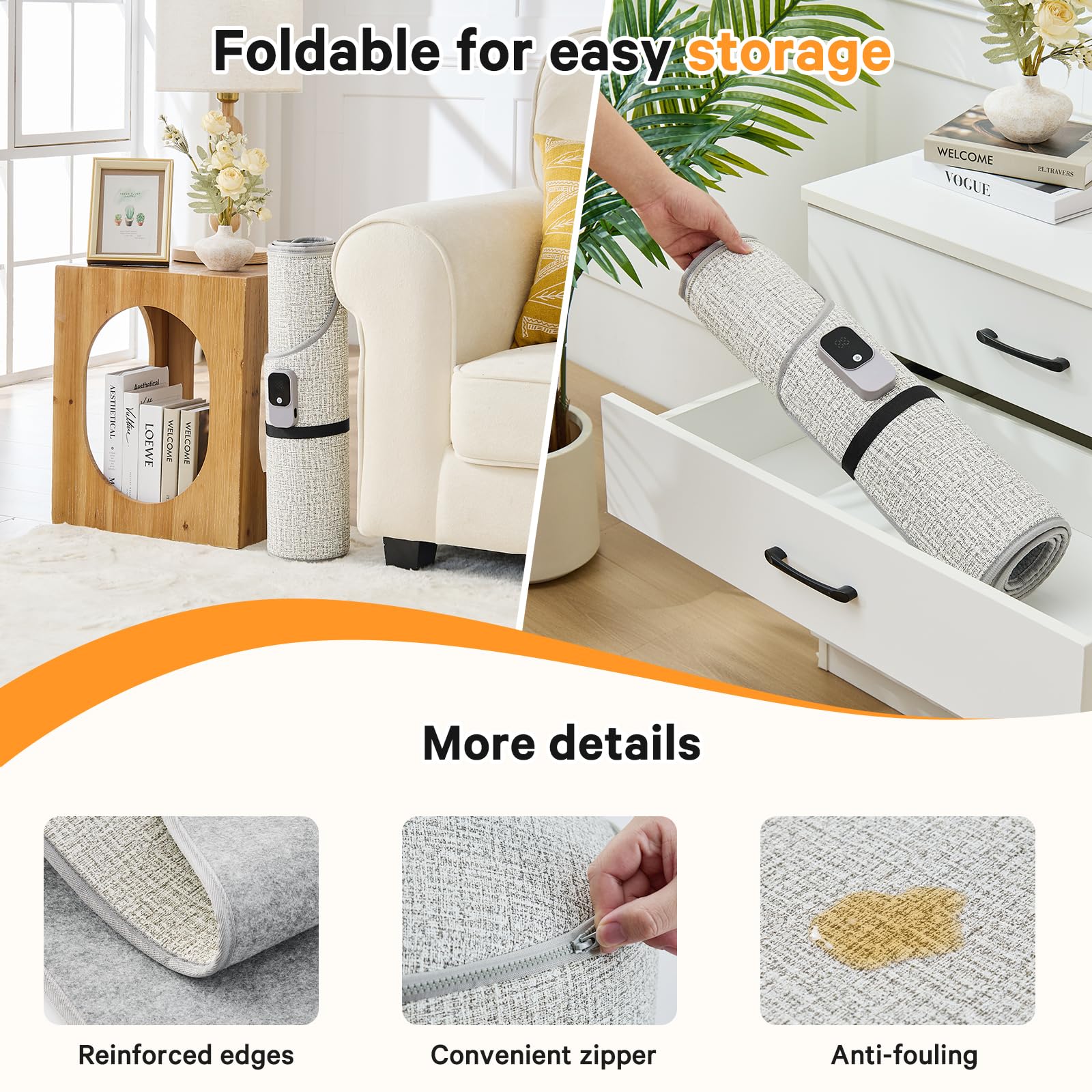 Under Desk Heater & Space Heater for Indoor Use,Leg Foot Feet Warmer For Office Home Quiet, Small Portable Personal Office Heater Accessories,Essentials Supplies For Women Men Gifts Large