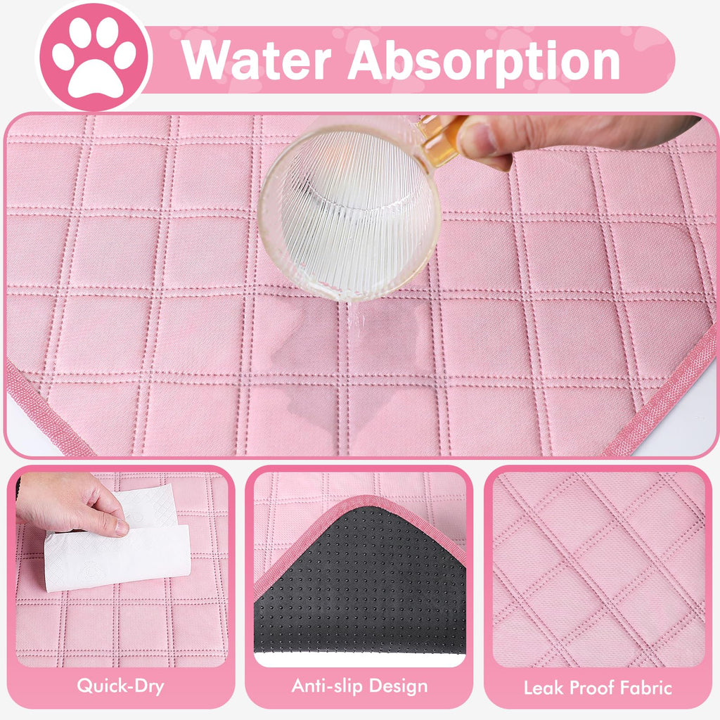 Dog Cat Playpen, Puppy Pet Playpen Indoor for Dog Crate Tent Cage Outdoor, Portable Pop Up Dogs Enclosure Kennel with Carrying Case for Dogs/Cats/Rabbits (Pink with Pad, Medium)