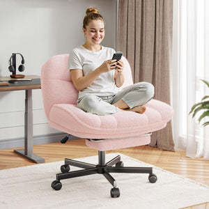 Criss Cross Office Chair with Footrest, 6.3