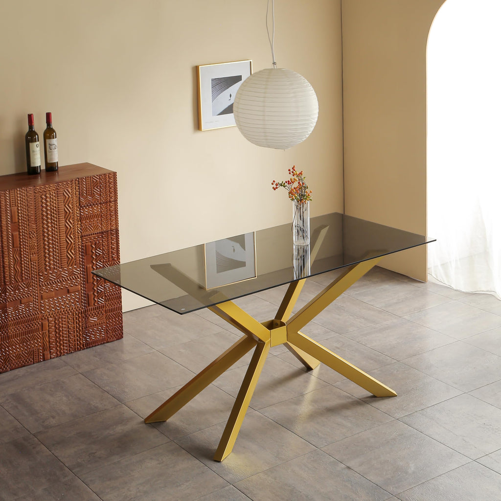 Modern Table Base Gold 29" Metal Dining Table Legs with Suction Cups, Desk Base for Marble,Glass,Wood Top, Furniture Legs for Coffee Table, Home,Kitchen, Office (Gold)