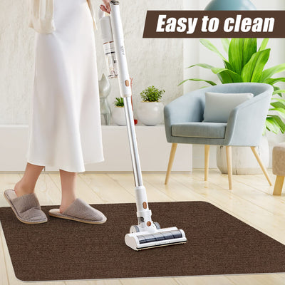 Office Chair Mat for Hardwood Floor,Office Computer Gaming Chair Mat for Tile Floor,Large Floor Protector Rug,Anti-Slip,Easy to Clean,Coffee(48