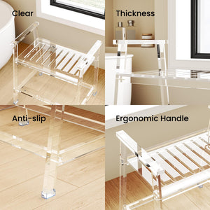 Acrylic Shower Chair with Arms - 23.62