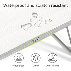 55 Inch Large Simple Industrial Computer Desk Study Writing Table Home Office Workstation,White