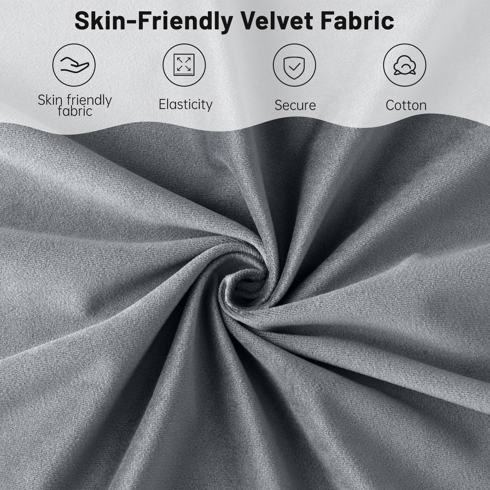 Modern Accent Chair, Velvet Tufted Button Wingback Chair Upholstered Side Armchair Comfy Lounge Chair with Tapered Legs Sofa Leisure Chair for Home Office/Living Room/Bedroom, Grey