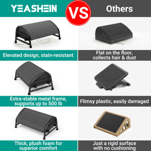 Adjustable Foot Rest for Under Desk at Work, Ergonomic Foot Stools with 7 Positions, Elevated Cushion Under Desk Footrest with Metal Frame, Leg Rest Used for Home, Car, PC Gaming Accessories