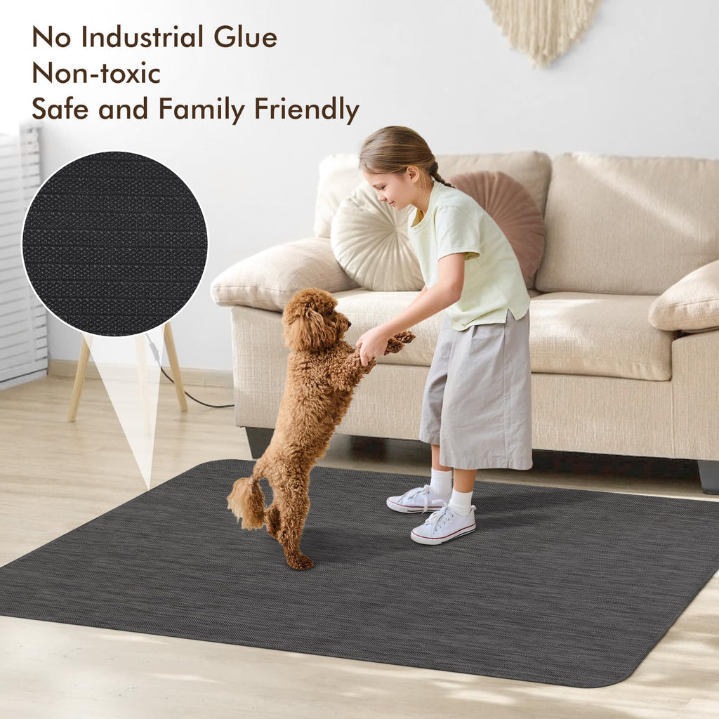 Office Chair Mat for Hardwood Floor and Low Pile Carpet, 36"x 48" Desk Chair Mat for Hard Wood, Anti-Slip Hard Floor Protector Rolling Chair Mats, PVC Mat Desk Rug for Home, Black
