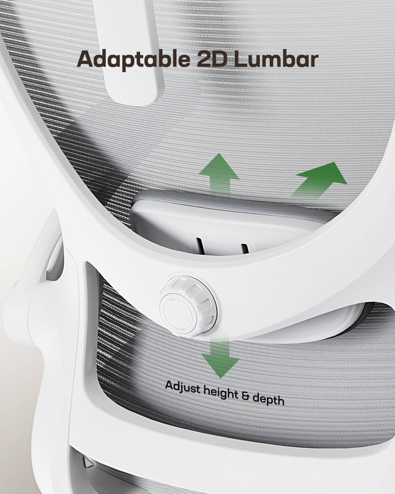 Ergonomic Office Chair: Office Computer Desk Chair with High Back Mesh and Adjustable Lumbar Support Rolling Work Swivel Task Chairs with Wheel 3D Armrests and Headrest