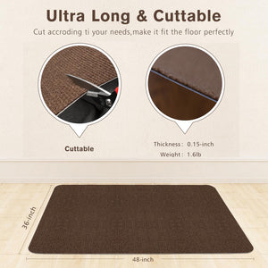 Office Chair Mat for Hardwood Floor,Office Computer Gaming Chair Mat for Tile Floor,Large Floor Protector Rug,Anti-Slip,Easy to Clean,Coffee(48