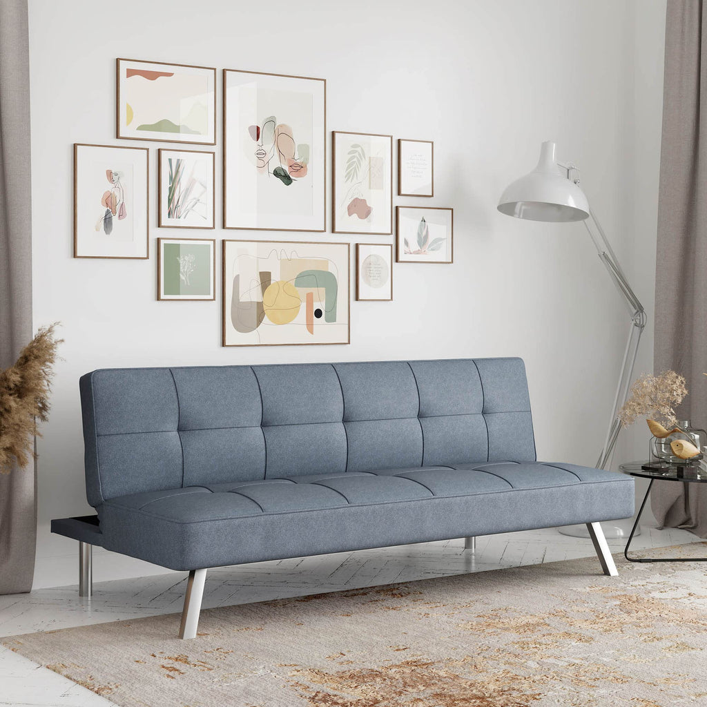Rane Convertible Sofa Lounger Microfiber Light Grey Full