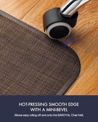 Office Chair Mat for Hardwood Floor Under Desk Computer Rolling Chair Mat for Wood/Tile Floor Non-Slip Heavy Duty Desk Rug PVC Plastic Hard Floor Protector 36