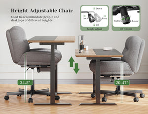 Cross Legged Office Chair with Foot Rest, 6.3